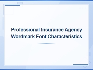 Professional Insurance Agency Wordmark Font Characteristics