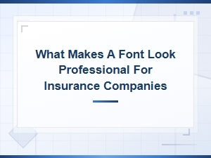 Professional Font Choices for Insurance Company Logos